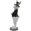 Clayre & Eef 6pr3572 Deco Rabbit Black, White 7x7x20 cm