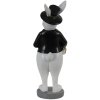 Clayre & Eef 6pr3572 Deco Rabbit Black, White 7x7x20 cm