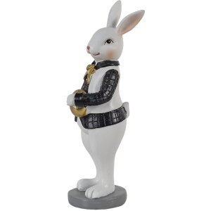 Clayre & Eef 6pr3576 Deco Rabbit Black, White 5x5x15 cm