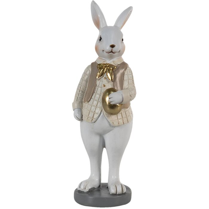 Clayre & Eef 6pr3578 Deco Rabbit Beige, White 5x5x15 cm