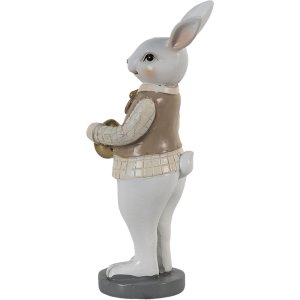 Clayre & Eef 6pr3578 Deco Rabbit Beige, White 5x5x15 cm