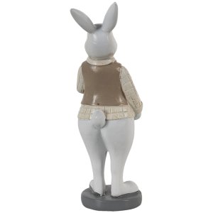 Clayre & Eef 6pr3578 Deco Rabbit Beige, White 5x5x15 cm