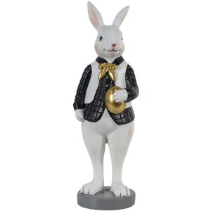 Clayre & Eef 6pr3580 Deco Rabbit Black, White 7x7x20 cm