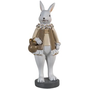 Clayre & Eef 6pr3583 Deco Rabbit Beige, White 10x8x25 cm