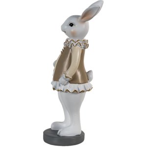 Clayre & Eef 6pr3583 Deco Rabbit Beige, White 10x8x25 cm