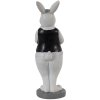 Clayre & Eef 6pr3584 Deco Rabbit Black, White 5x5x15 cm