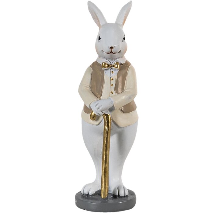 Clayre & Eef 6pr3585 Deco Rabbit Beige, White 5x5x15 cm