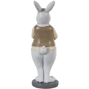 Clayre & Eef 6pr3585 Deco Rabbit Beige, White 5x5x15 cm