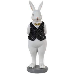 Clayre & Eef 6pr3587 Deco Rabbit Black, White 5x5x15 cm