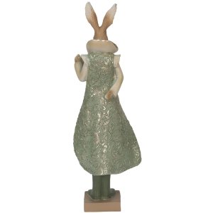 Clayre & Eef 6pr3591 Deco Rabbit Green, Brown, Beige 11x8x33 cm