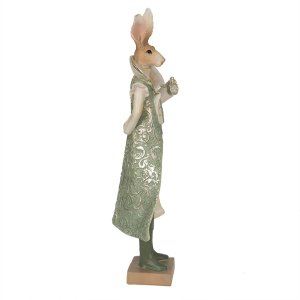 Clayre & Eef 6pr3591 Deco Rabbit Green, Brown, Beige 11x8x33 cm