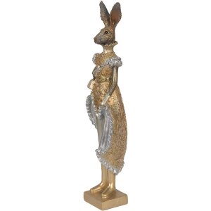 Clayre & Eef 6pr3598 Deco rabbit gold color 11x8x33 cm