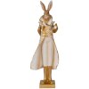 Clayre & Eef 6pr3602 Deco rabbit gold color, white 11x8x33 cm