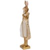 Clayre & Eef 6pr3602 Deco rabbit gold color, white 11x8x33 cm