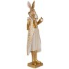 Clayre & Eef 6pr3602 Deco rabbit gold color, white 11x8x33 cm