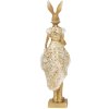 Clayre & Eef 6pr3603 Deco rabbit gold color, white 11x8x33 cm