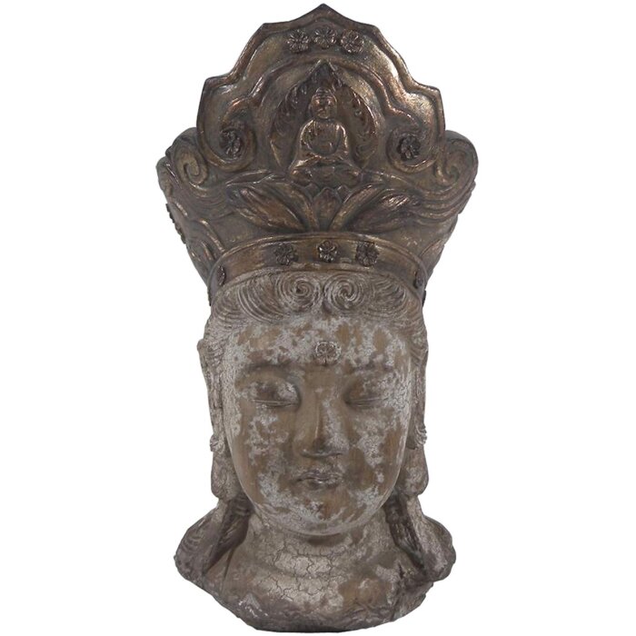 Clayre & Eef 6pr3621 Deco Buddha Brown, White 12x9x22 cm