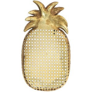 Clayre & Eef 6pr4774 Decorative bowl pineapple gold...