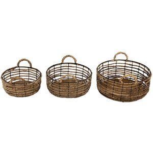 Clayre & Eef 6ro0543 Storage baskets set of 3 brown...