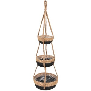 Clayre & Eef 6ro0572 Hanging flower pot Brown...