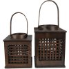 Clayre & Eef 6ro0580s Lantern Brown 17x17x20 cm