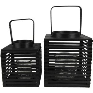 Clayre & Eef 6ro0586l Lantern Black 21x21x25 cm