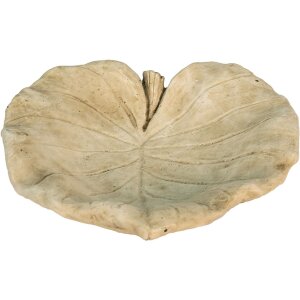 Clayre & Eef 6te0384 Birdbath Leaf Beige 22x22x6 cm