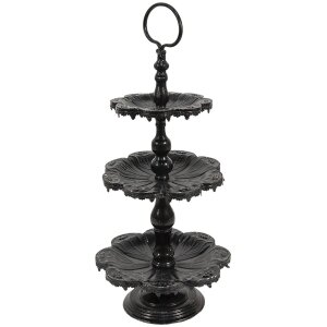 Clayre & Eef 6y2710z Etagere 3 tiers Black ø...