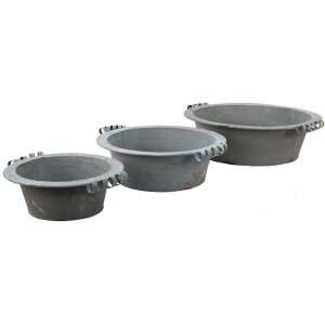 Clayre & Eef 6y4648 Decorative bowl gray (3) ø 36x11 - ø 30x10 - ø 24x9 cm