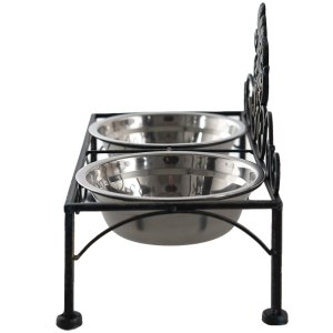 Clayre & Eef 6y4682 Food bowl dog black 39x19x25 cm