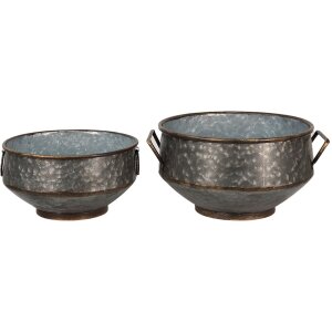 Flower pots for indoor (set of 2) Grey, Brown 40x35x20 -...