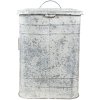 Clayre & Eef 6y4776 Pedal bin Grey, White 26x26x36 cm