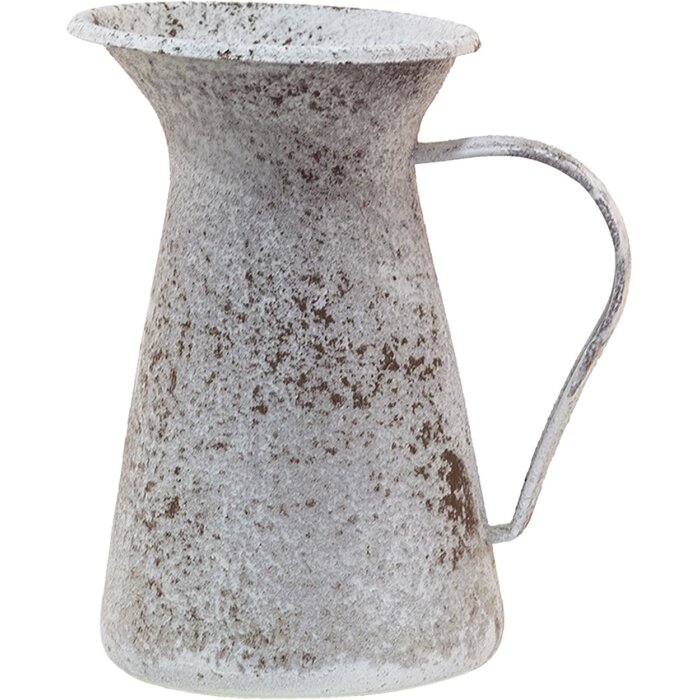 Clayre & Eef 6y4786 Decorative Pitcher Gray, White 12x12x20 cm