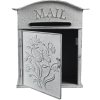 Clayre & Eef 6y4795 Wall Mailbox Grey, White 26x10x31 cm