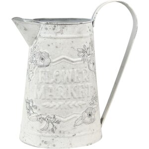 Clayre & Eef 6y4799 Decorative Pitcher Grey, White...