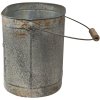 Clayre & Eef 6y4800 Decorative bucket Gray, White 31x20x23 - 27x17x21 cm