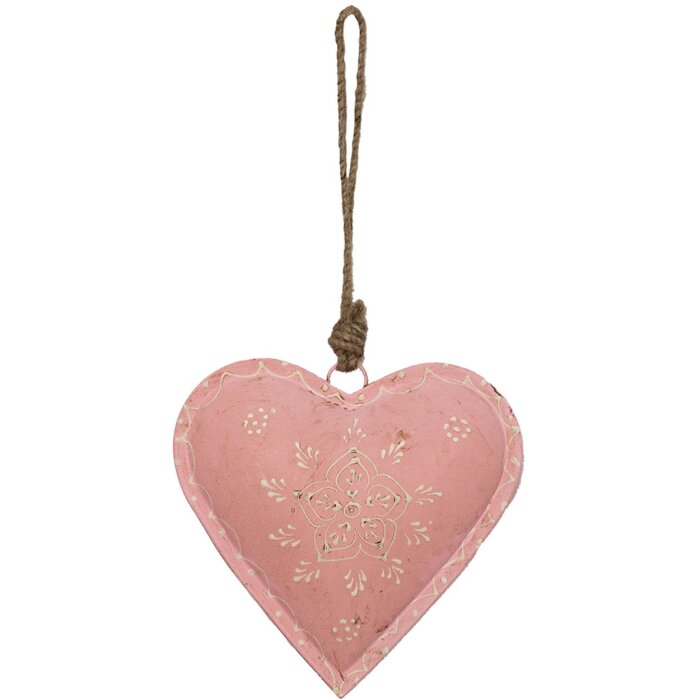 Clayre & Eef 6y4813l pendant jewelry heart pink 14x4x14 cm