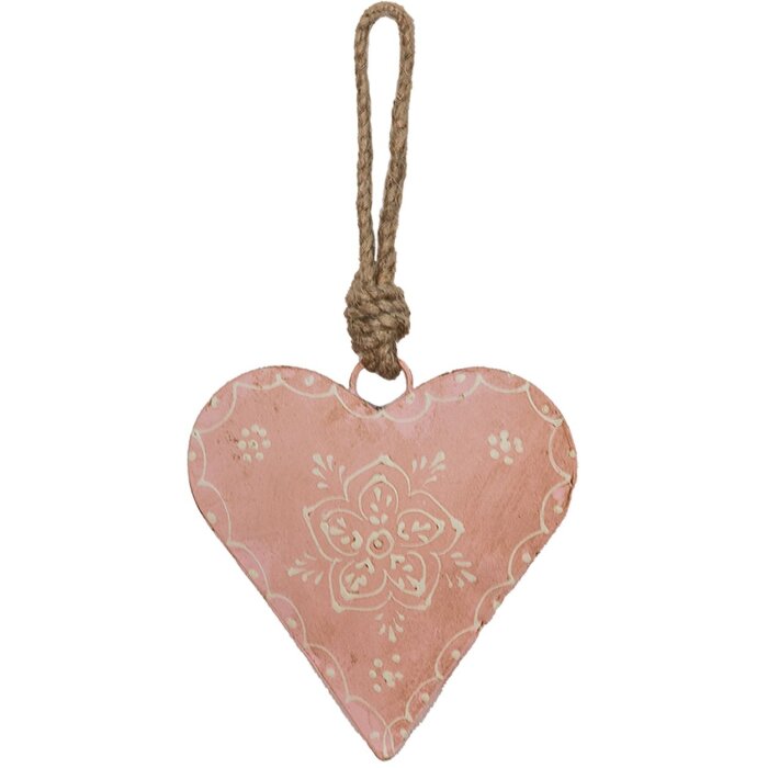 Clayre & Eef 6y4813m pendant jewelry heart pink 10x3x10 cm