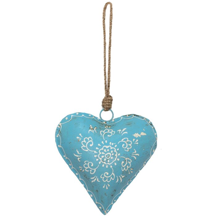 Clayre & Eef 6y4816l pendant jewelry heart blue 15x4x15 cm