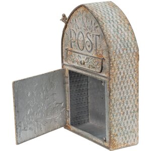 Clayre & Eef 6y4998 Wall mailbox gray 25x10x40 cm