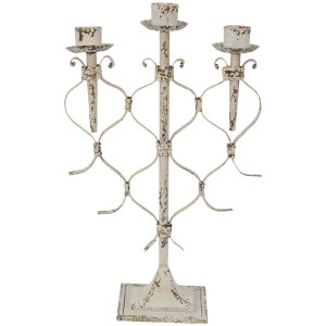 Clayre & Eef 6y5263 Candlestick White 28x12x42 cm