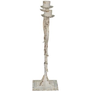 Clayre & Eef 6y5263 Candlestick White 28x12x42 cm