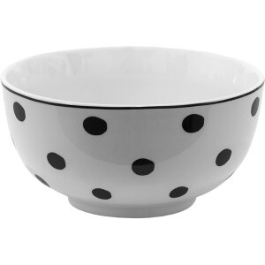 Clayre & Eef bdbo soup bowl white, black ø 14 cm