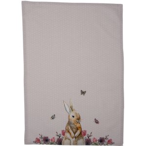 Clayre & Eef hbu42 Tea towel Pink, Beige 50x70 cm