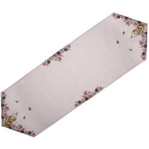 Clayre & Eef hbu65 table runner pink, beige 50x160 cm