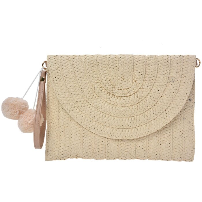 Clayre & Eef jzbg0260n lady bag beige 27x3x20 cm