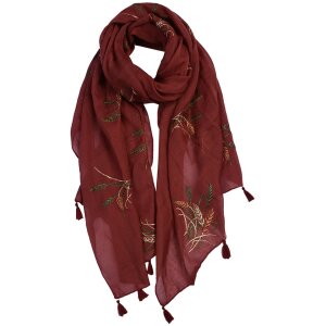 Clayre & Eef jzsc0651r scarf ladies pattern red...