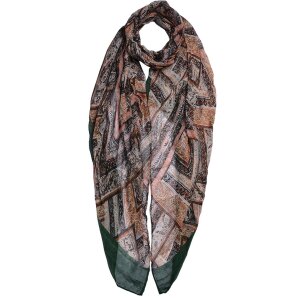 Clayre & Eef jzsc0655gr scarf ladies pattern green...