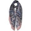 Clayre & Eef jzsc0655p scarf ladies pattern pink 80x180 cm