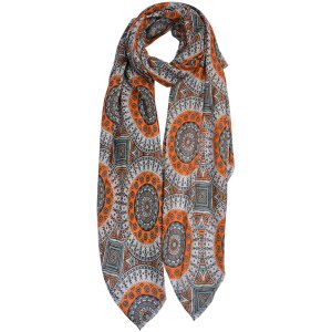 Clayre & Eef jzsc0663 scarf ladies pattern orange...